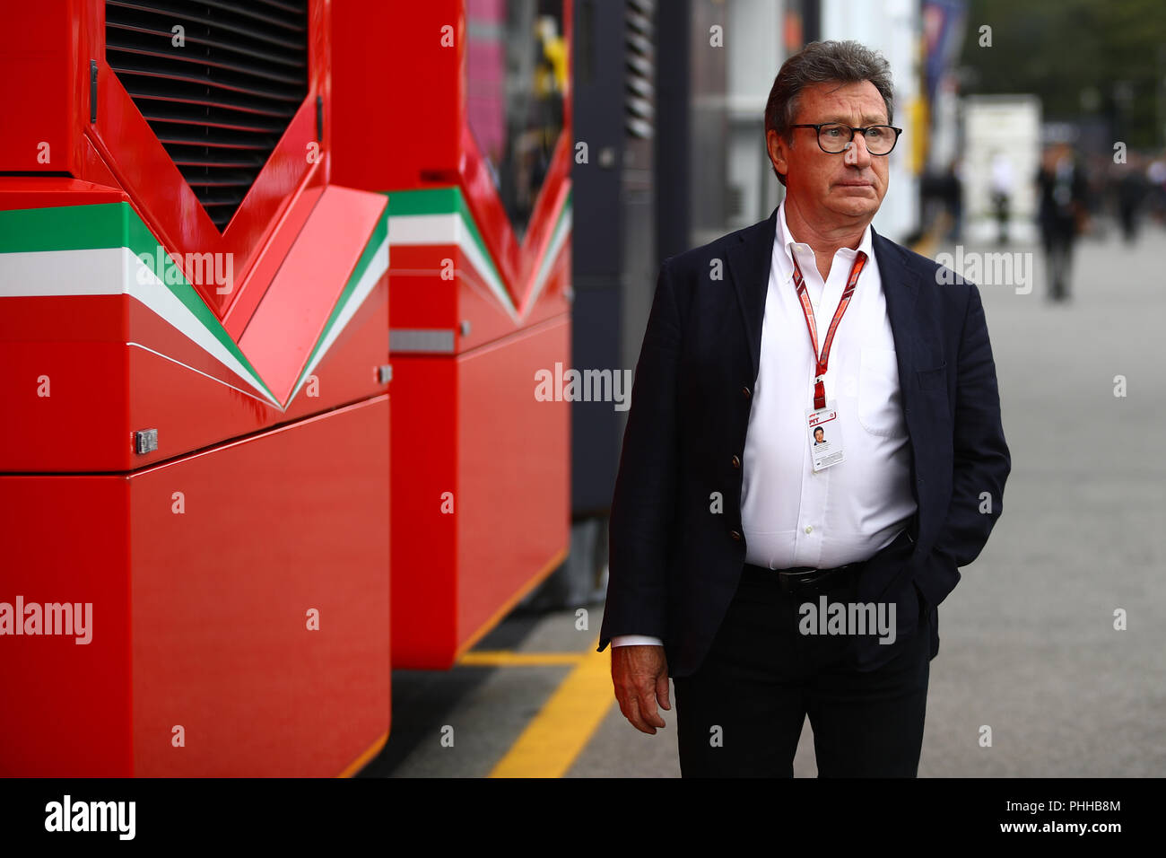 Monza, Italia. 1 Settembre, 2018. Louis Carey Camilleri amministratore delegato della Ferrari nel paddock durante il Gran Premio di Formula Uno di credito Italia: Marco Canoniero/Alamy Live News Foto Stock