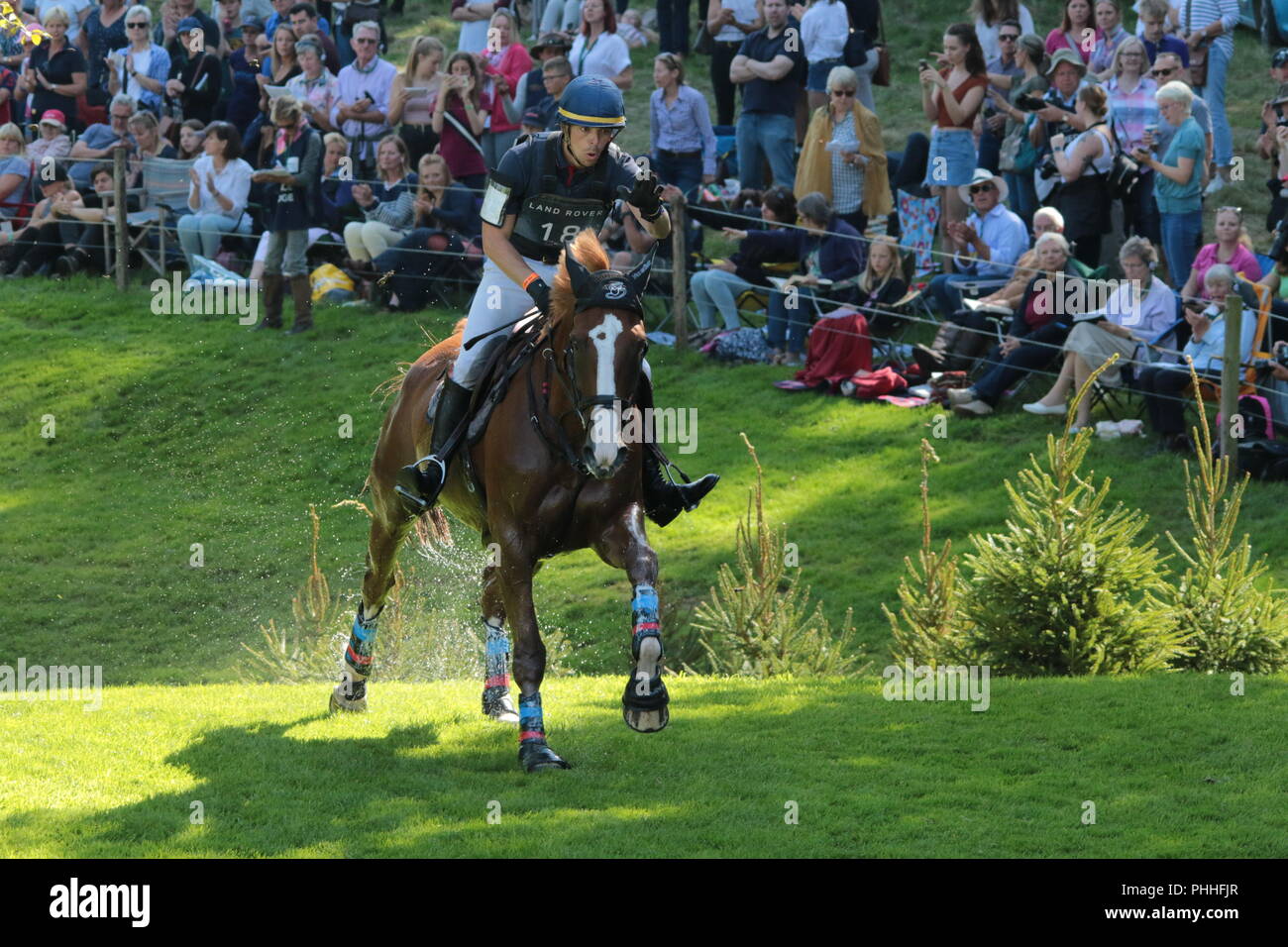 Burghley Horse Trials cross country Foto Stock