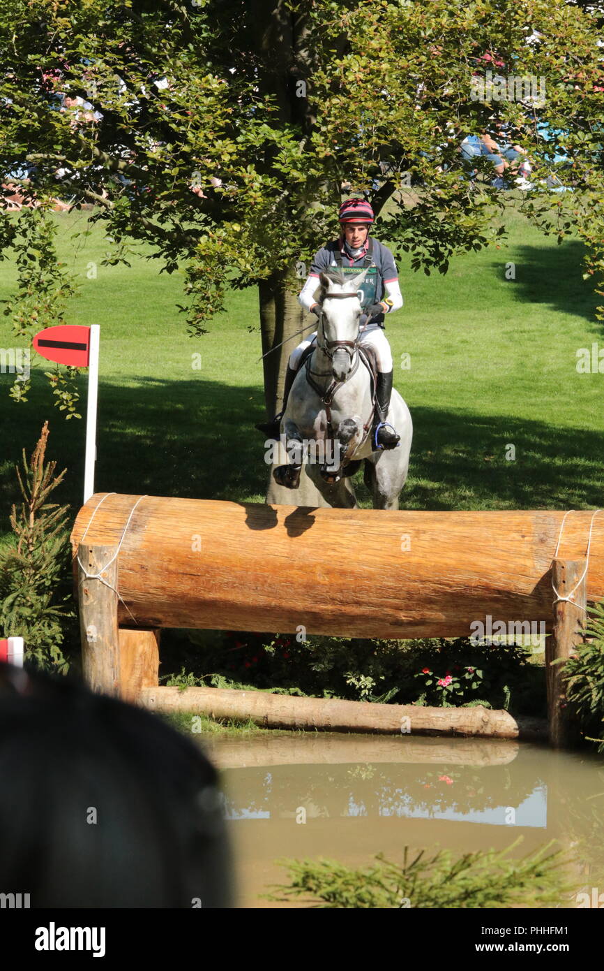 Burghley Horse Trials cross country Foto Stock