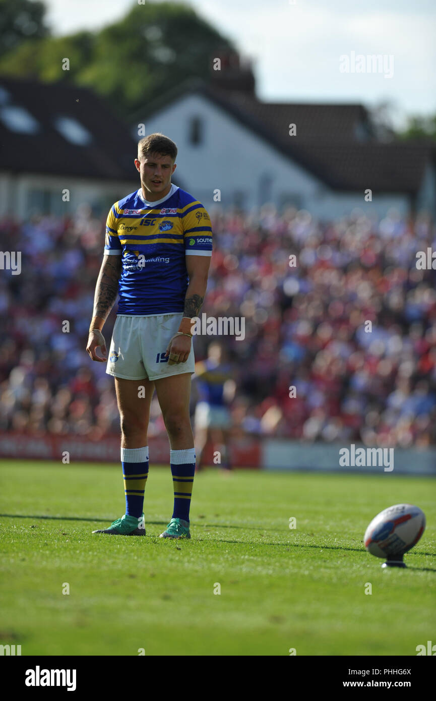 Emerald Headingley Stadium, Leeds, Regno Unito. 1 settembre 2018. Rugby League Super 8's qualificatori Rugby League tra Leeds Rhinos vs Hull Kingston Rovers; Dean Williams Foto Stock