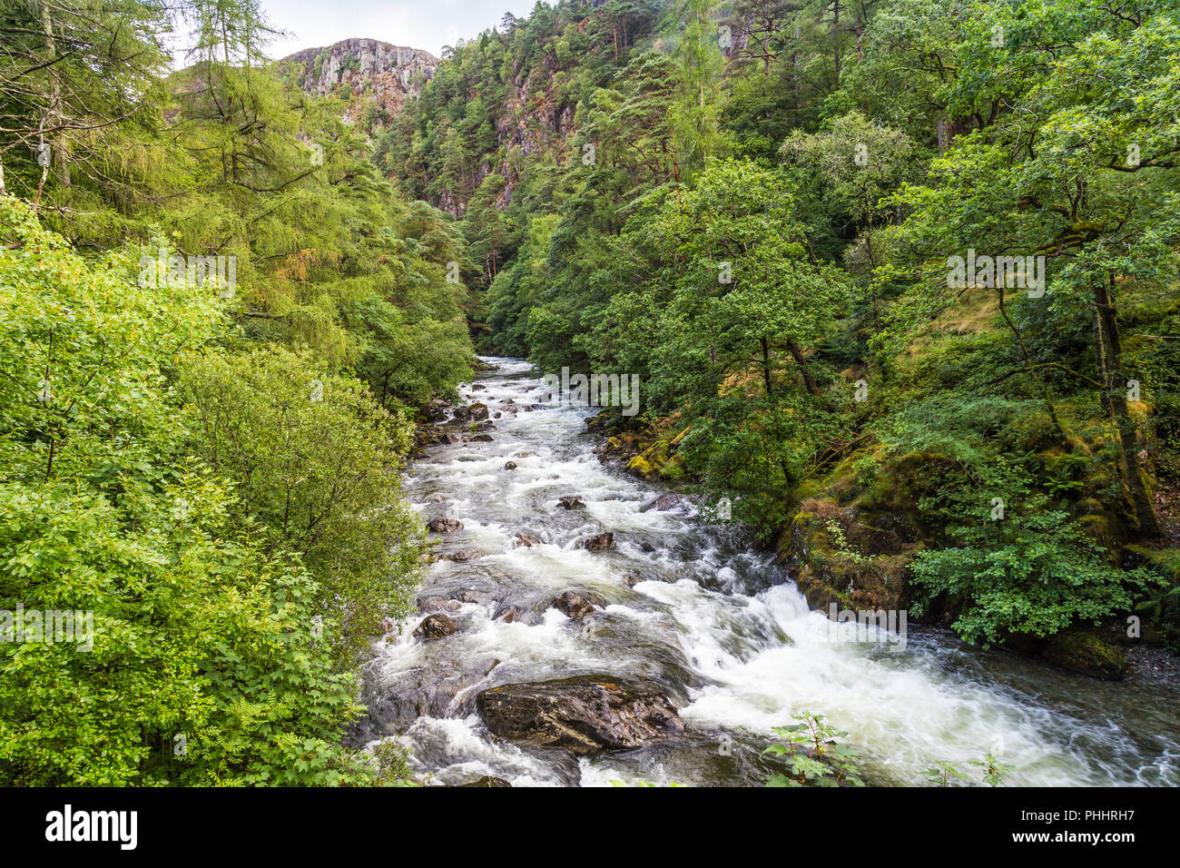 Fiume Glaslyn Smowdonia NP, Wales, Regno Unito Foto Stock