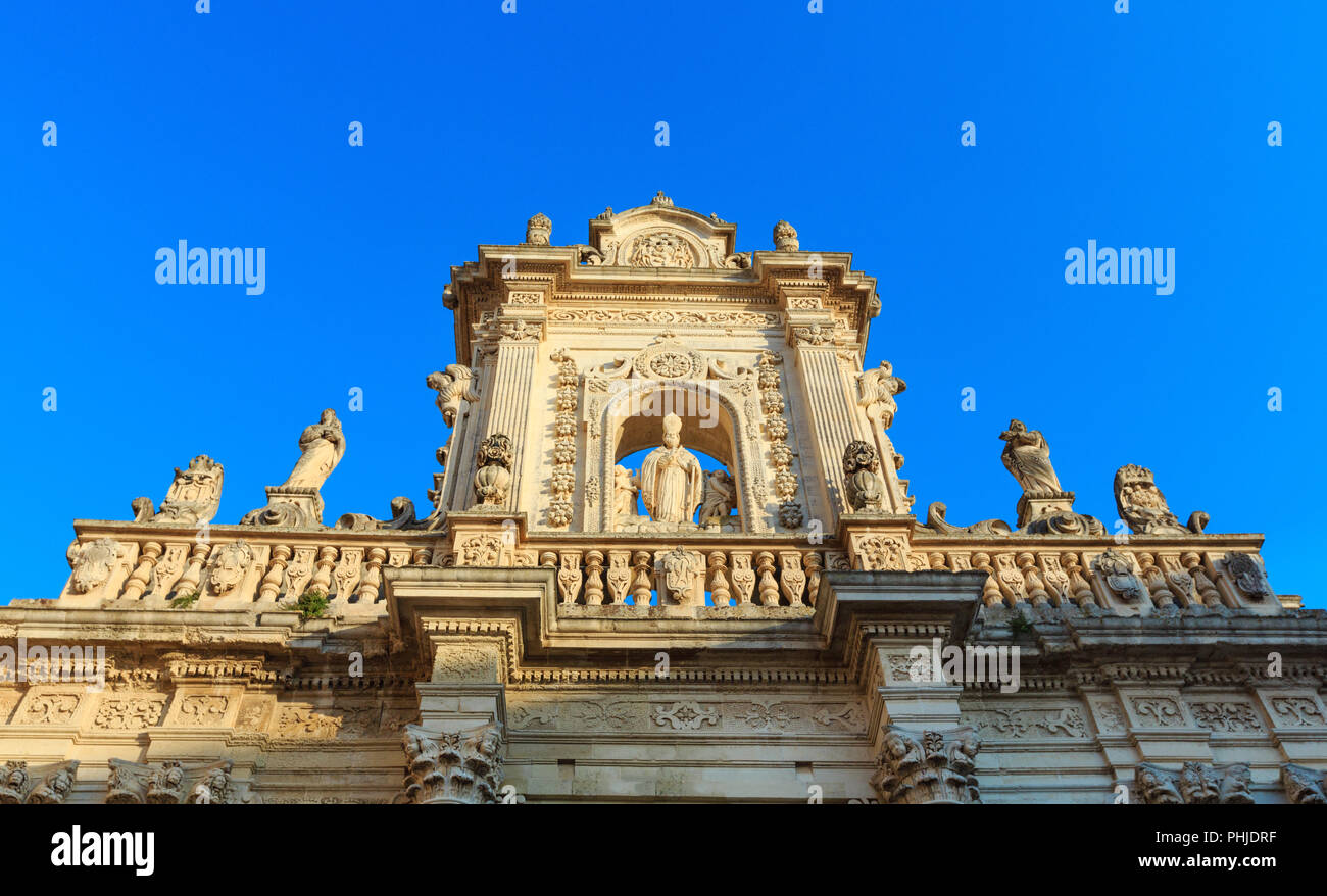 Cattedrale di Lecce frammento, Lecce, Italia. Foto Stock