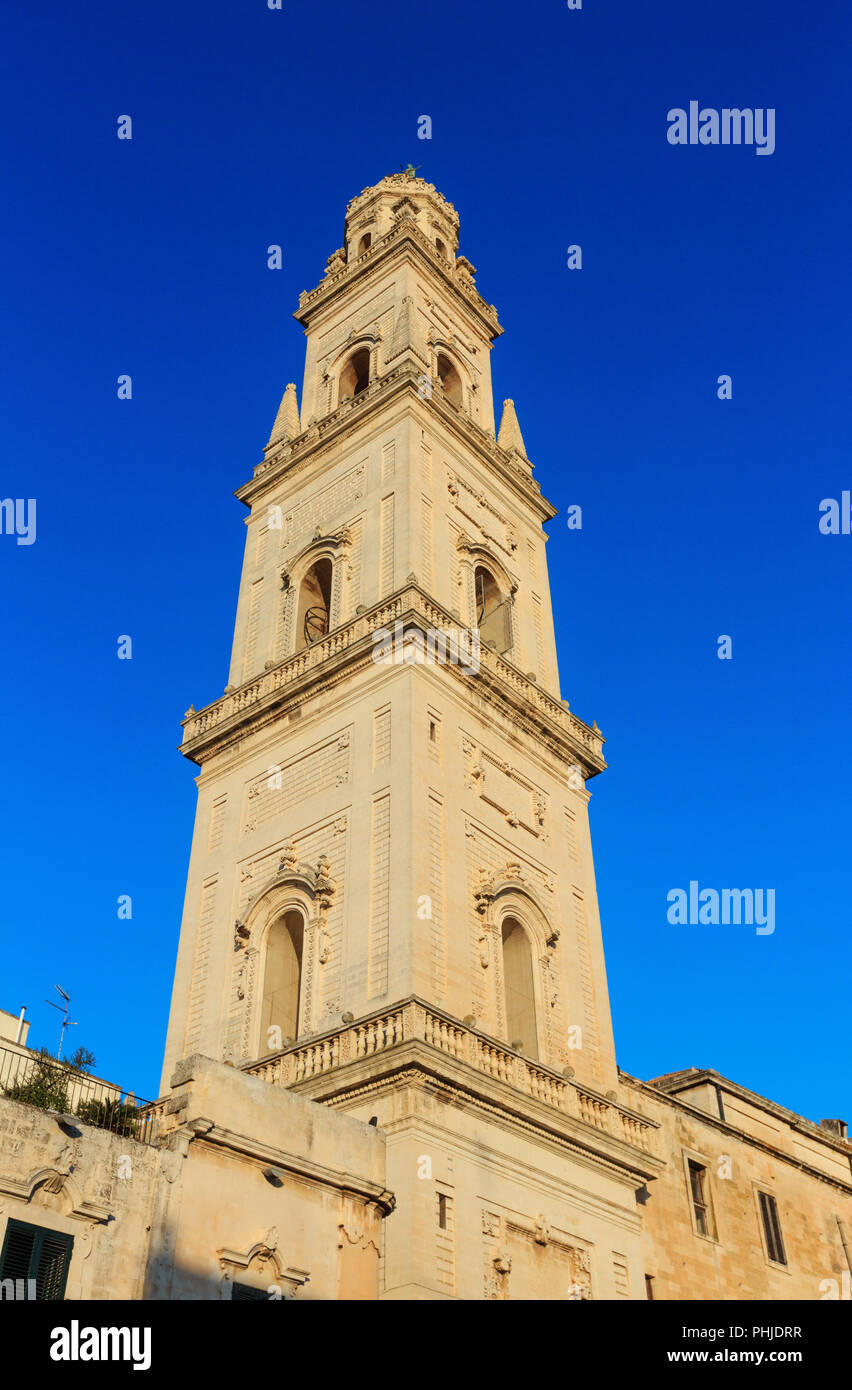 Cattedrale di Lecce top, Lecce, Italia. Foto Stock