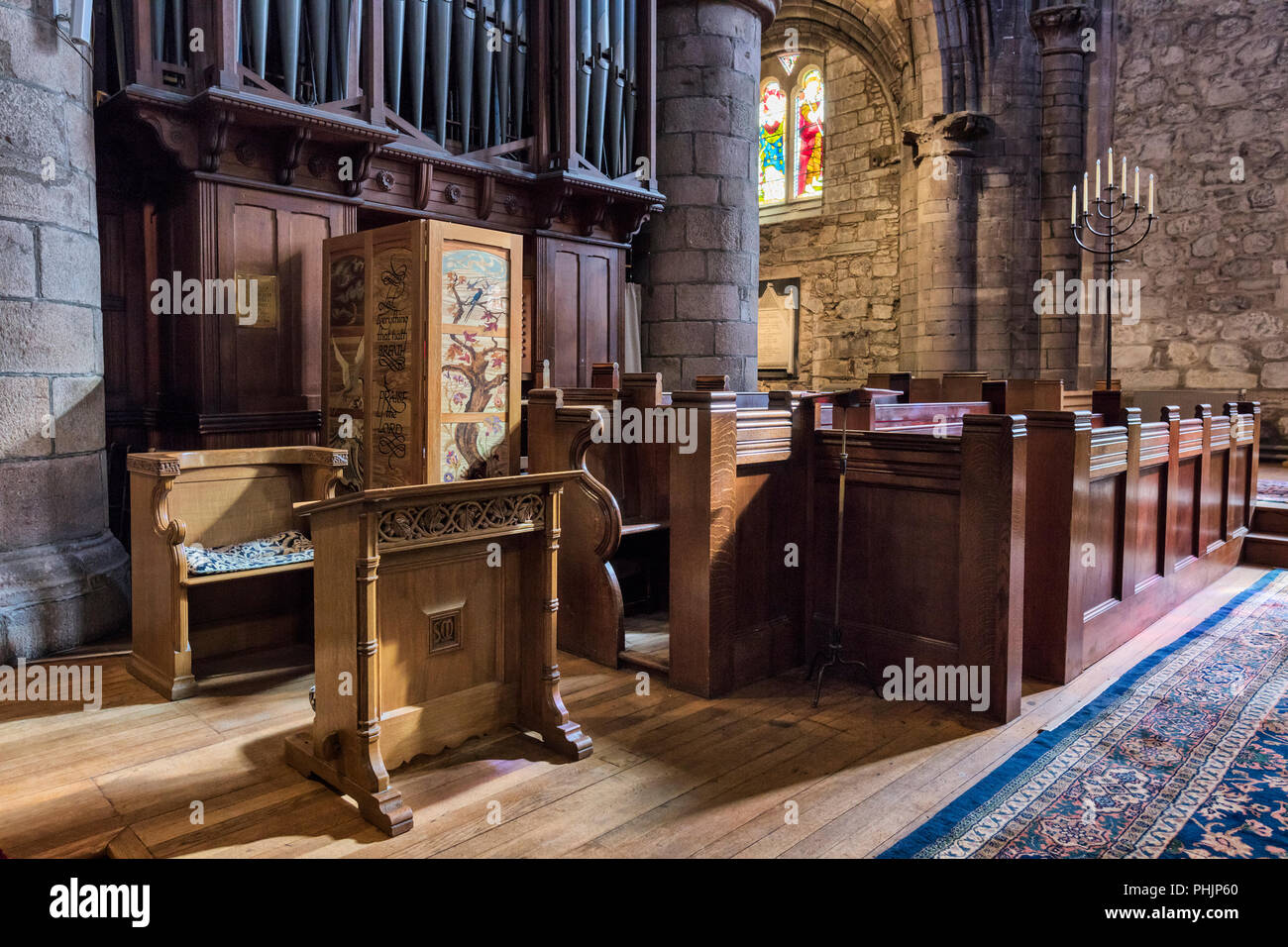 St Machar la cattedrale di interno, Aberdeen Scotland, Regno Unito Foto Stock