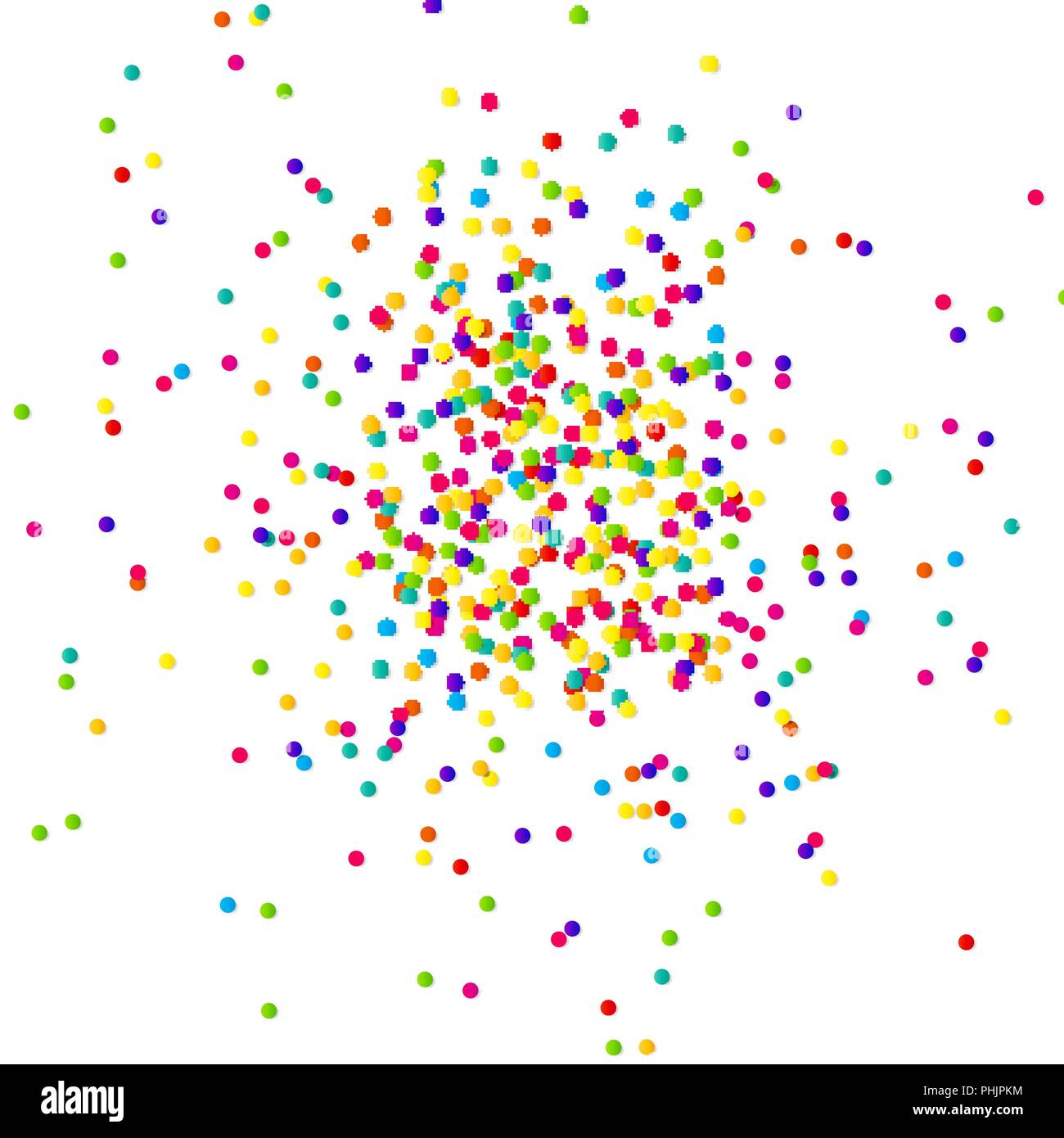Abstract coriandoli sfondo con la polka dot coriandoli. Illustrazione Vettoriale Illustrazione Vettoriale