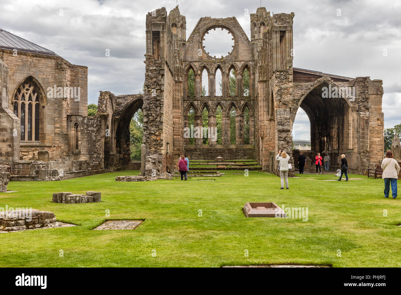 Elgin Cathedral (XIII secolo), murene, Scotland, Regno Unito Foto Stock