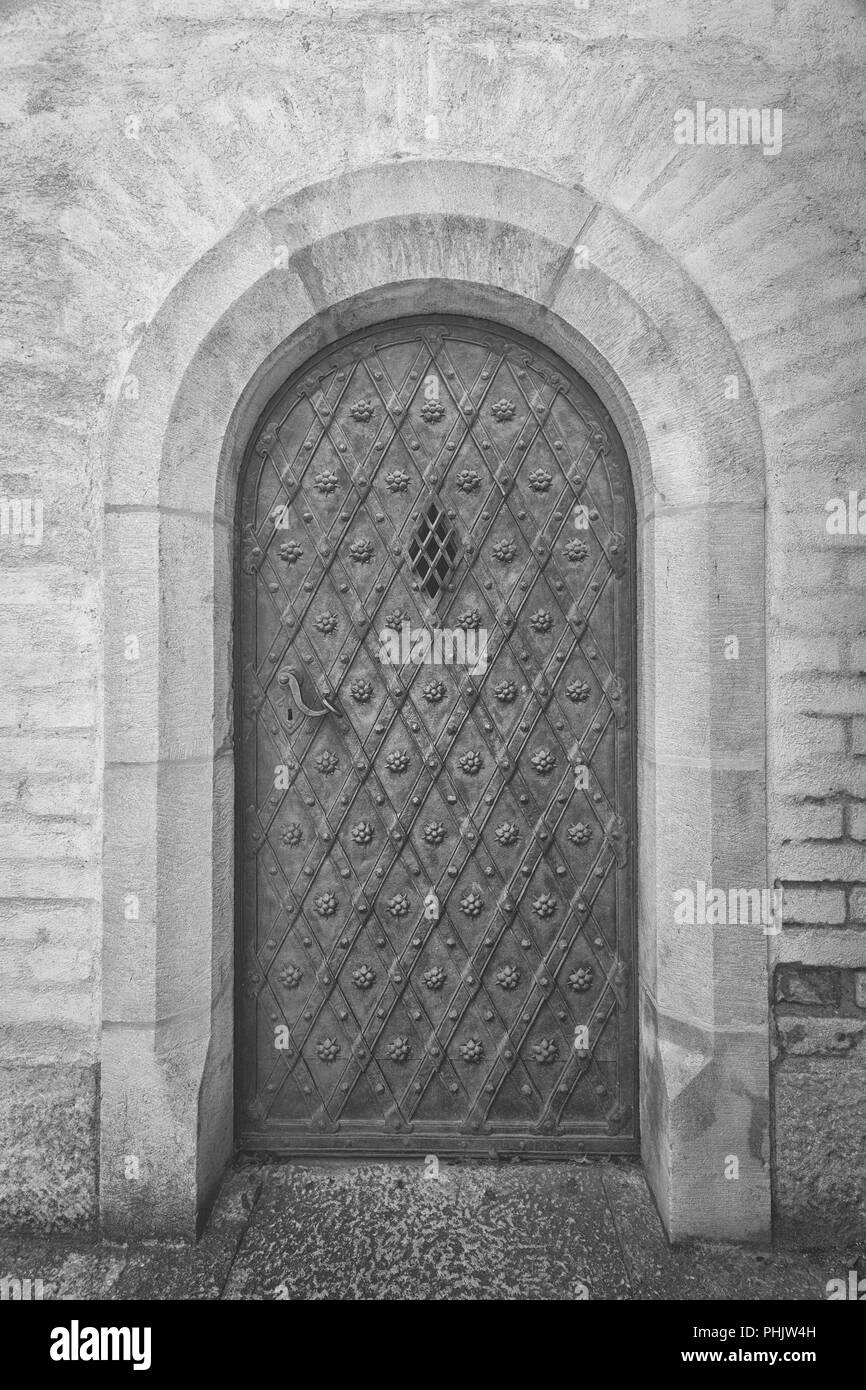 Una porta al castello di Brno Foto Stock