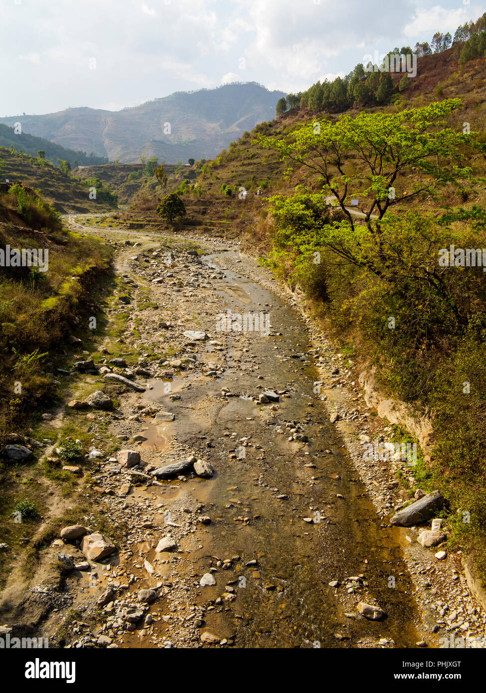 Panar River, Kumaon Hills, Uttarakhand, India Foto Stock