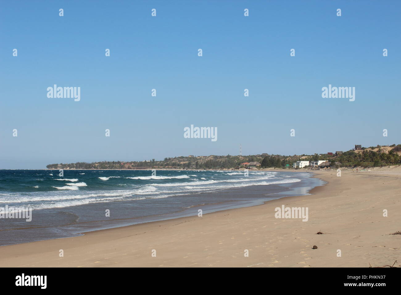 Tropical Indian Ocean Beach a Praia do Tofo - Mozambico Foto Stock