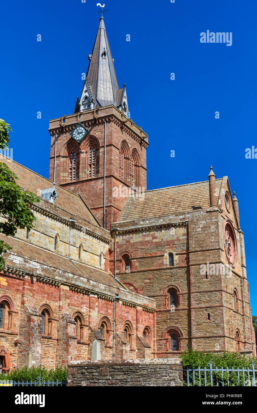 San Magnus Cathedral, Kirkwall, Continentale, Orkney Islands, Scotland, Regno Unito Foto Stock