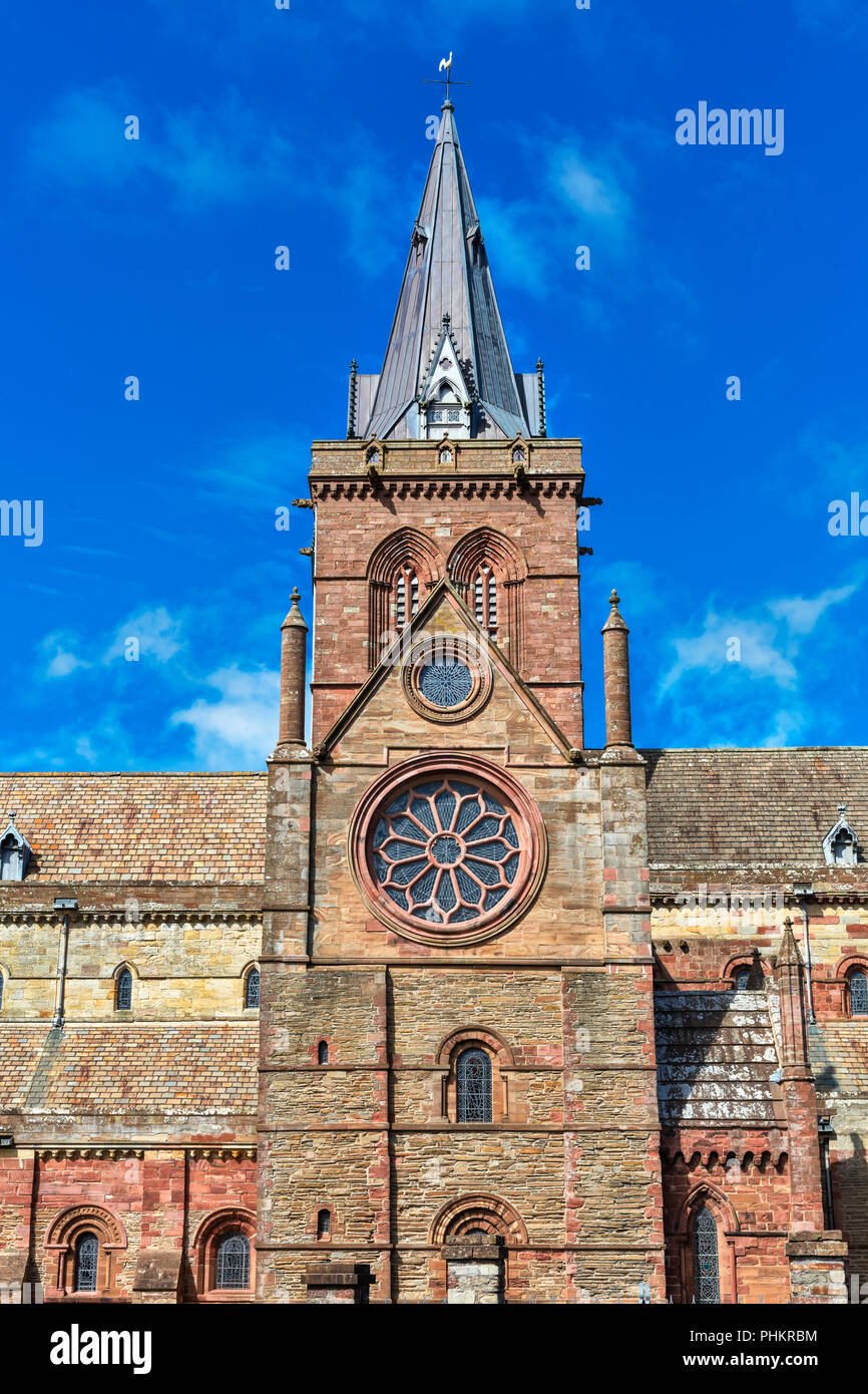 San Magnus Cathedral, Kirkwall, Continentale, Orkney Islands, Scotland, Regno Unito Foto Stock