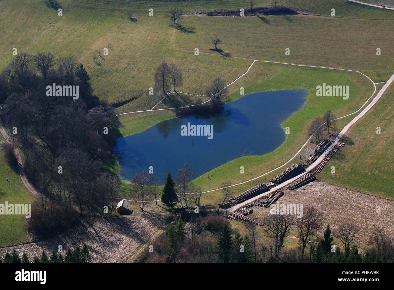 Schopfheim-Eichen, Lago Eichen Foto Stock