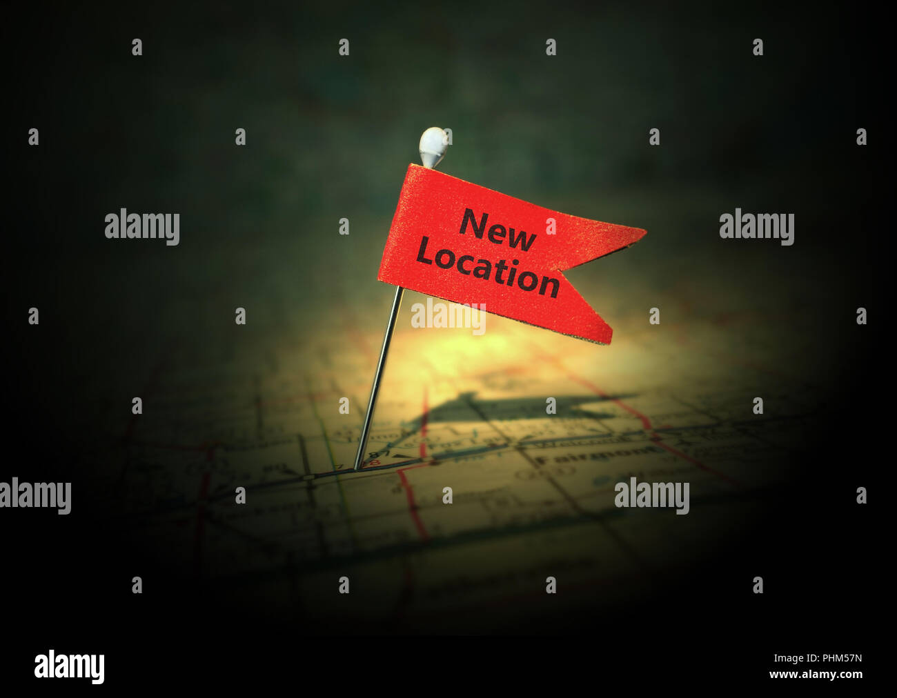 Nuova posizione del perno indicatore Foto Stock