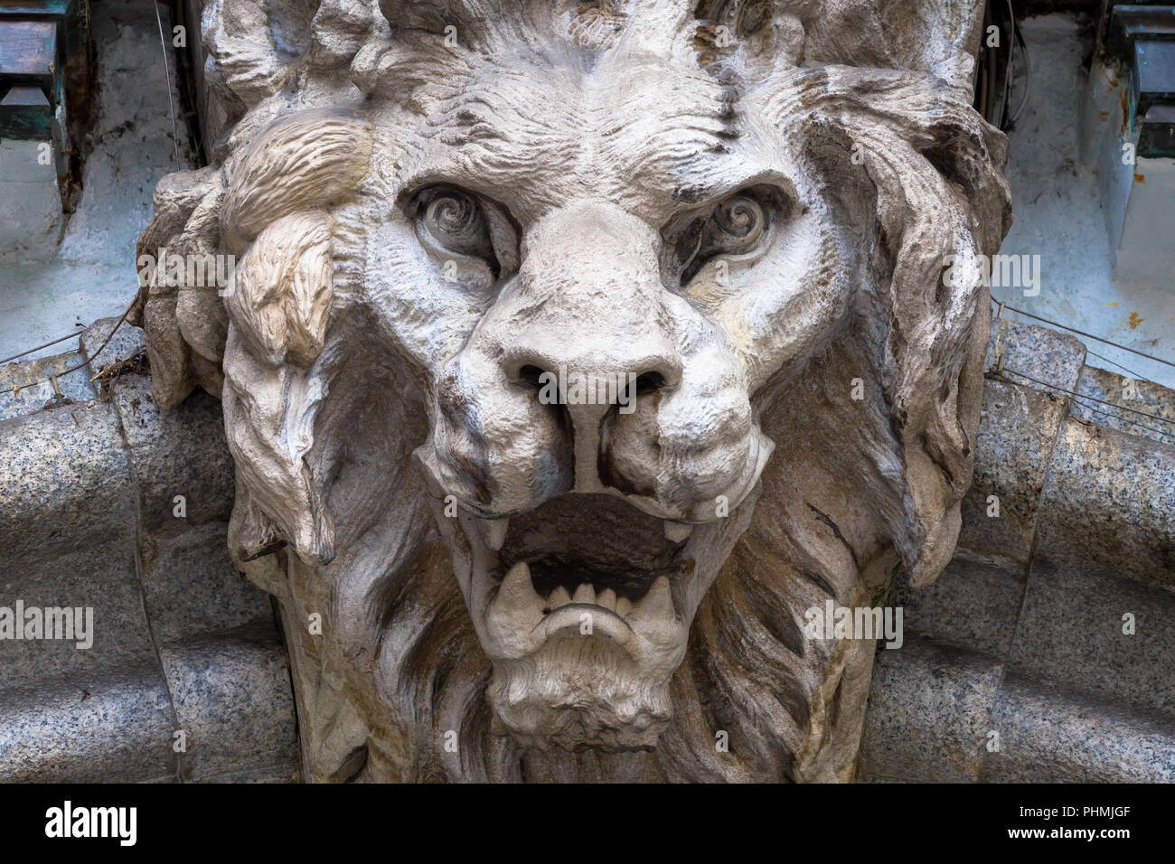 Il demone Lion-Shaped testa Foto Stock