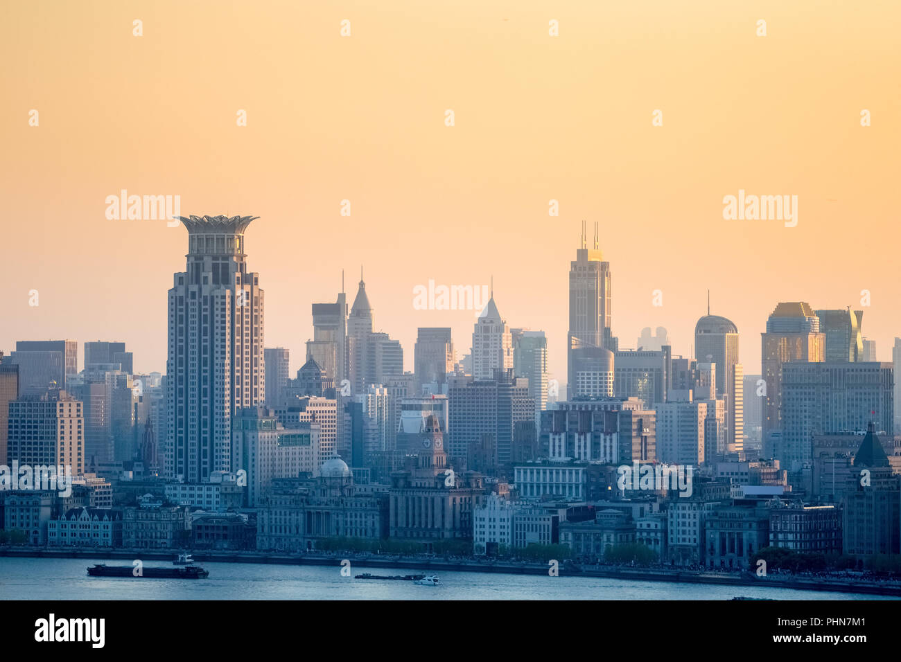 Il Bund al crepuscolo Foto Stock