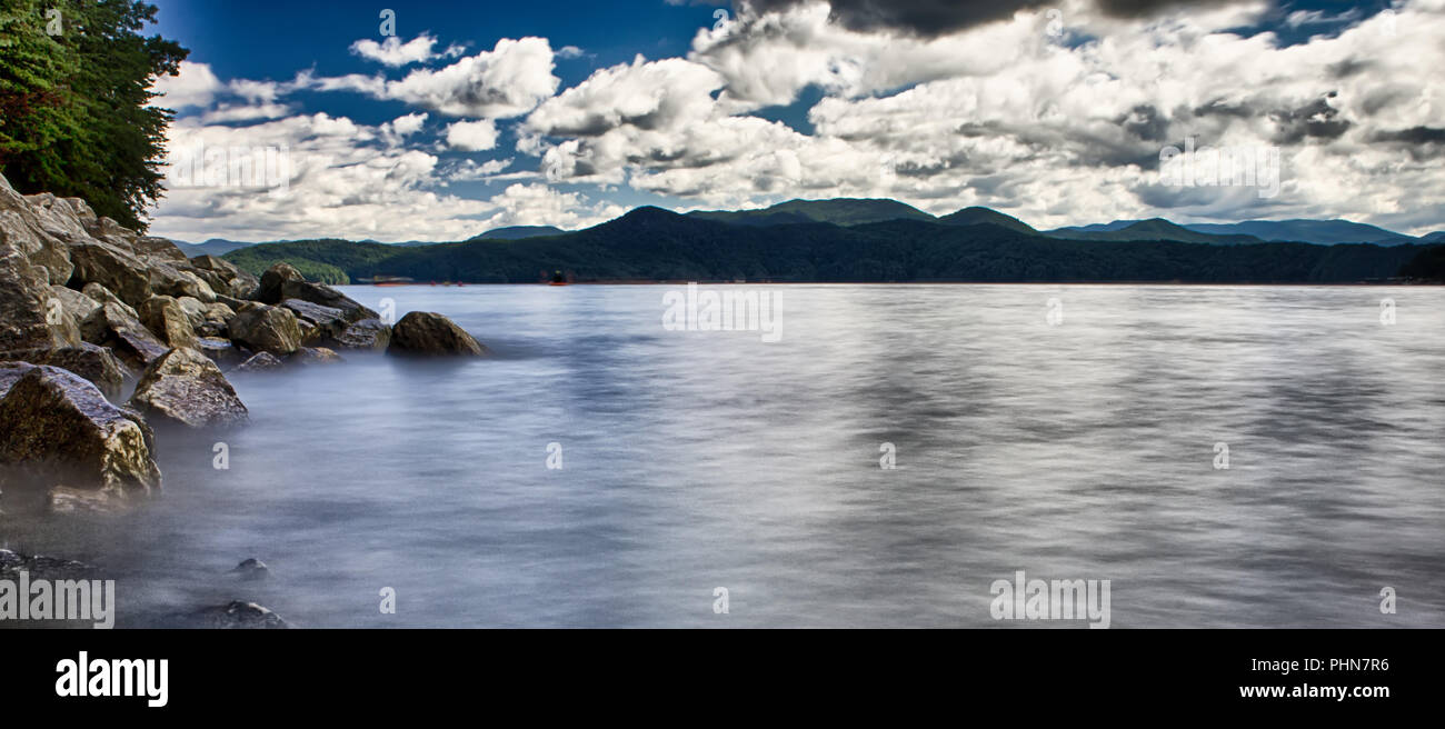 Belle scene di paesaggio presso il lago jocassee Carolina del Sud Foto Stock
