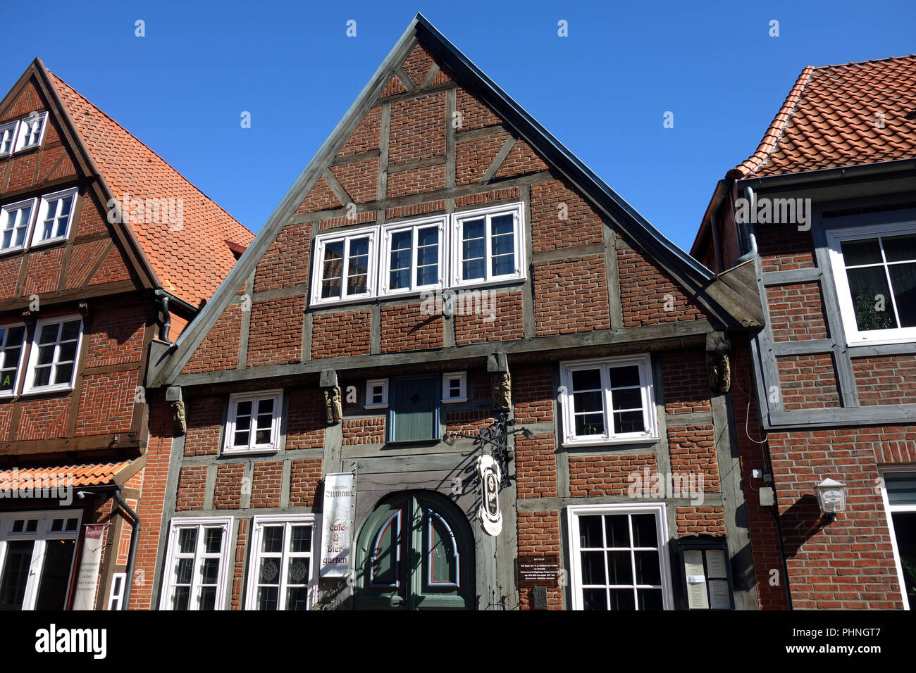 Il centro storico di Buxtehude nel vecchio paese Foto Stock