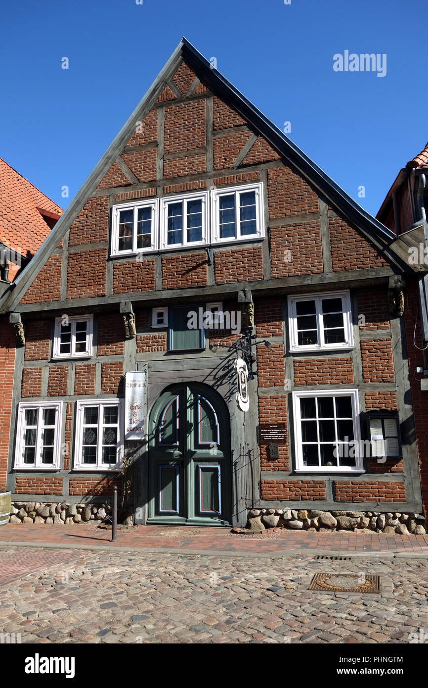 Il centro storico di Buxtehude nel vecchio paese Foto Stock