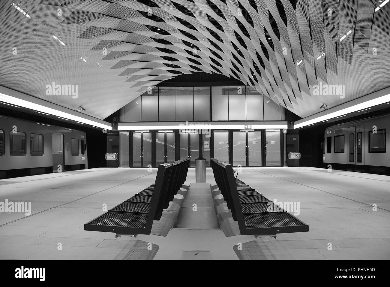 Interno della stazione Matinkylä Foto Stock