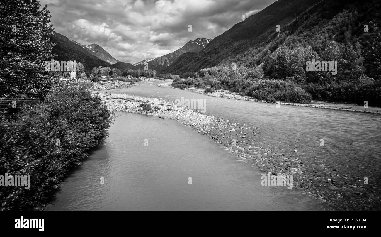 British Columbia bianco panorama pass Foto Stock