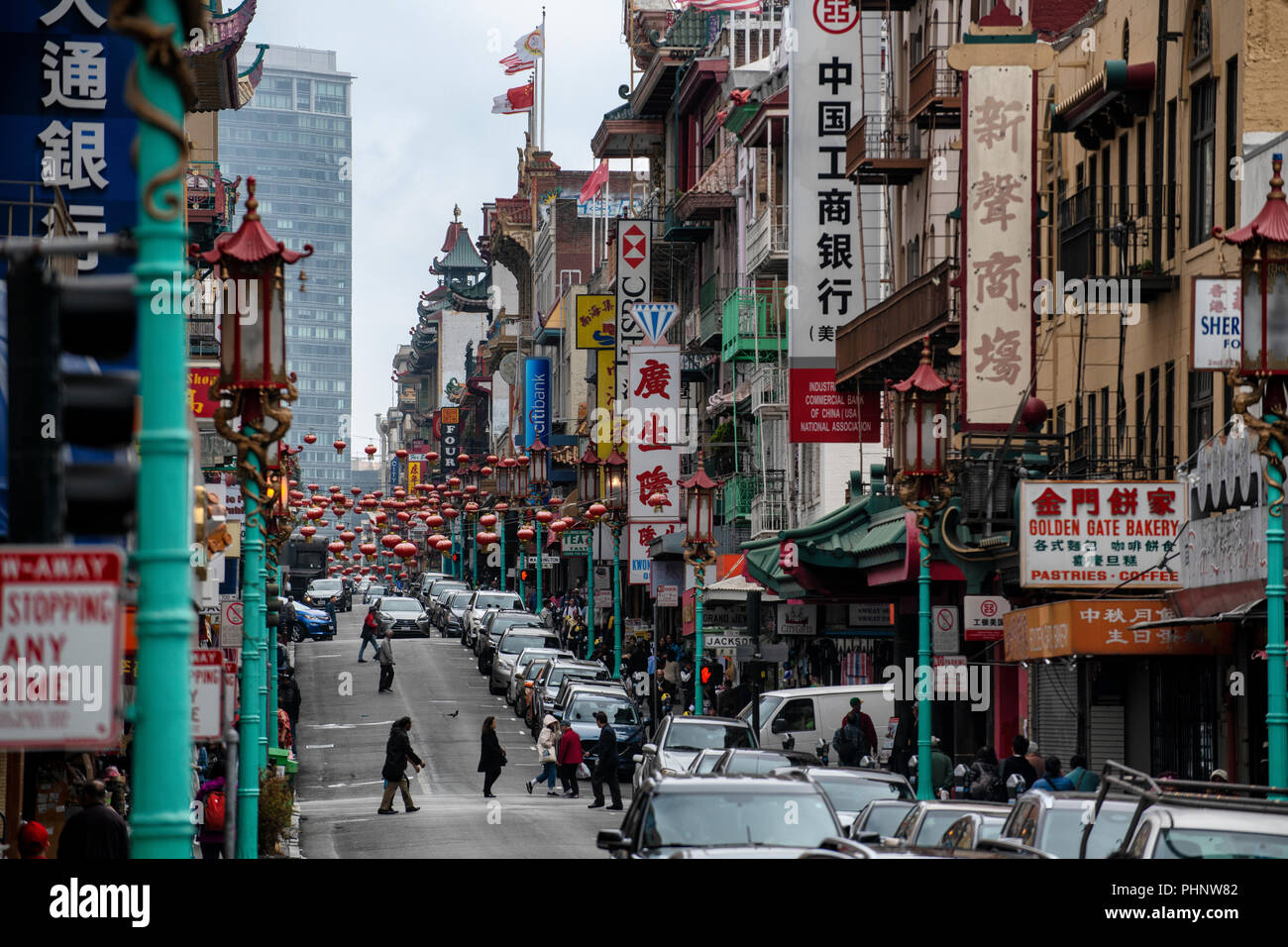 Chinatown, Grant Avenue, San Francisco, California, Stati Uniti d'America Foto Stock