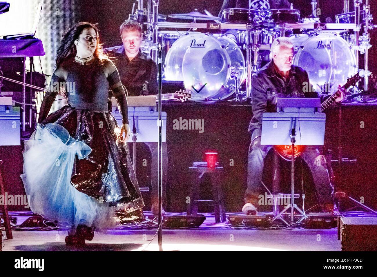 San Diego, California, Stati Uniti d'America. 31 Agosto, 2018. Evanescence al materasso anfiteatro ferma in Chula Vista, la California il 31 agosto 2018 Credit: Marissa Carter/ZUMA filo/Alamy Live News Foto Stock