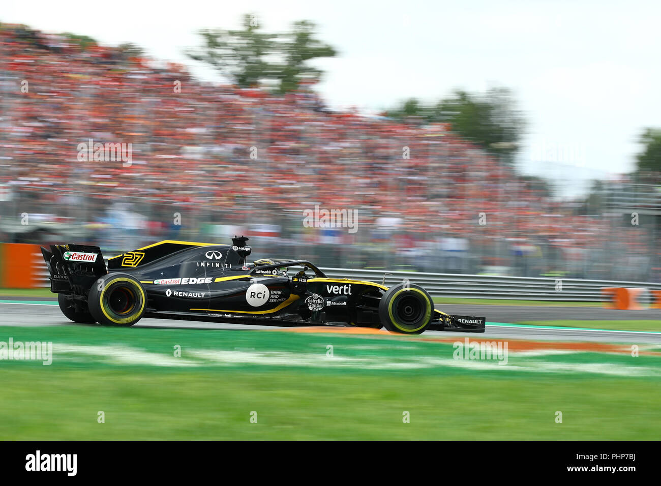 Monza, Italia. 02 Settembre, 2018. Nico Hulkenberg di Germania e Renault in pista durante il Gran Premio di Formula Uno di credito Italia: Marco Canoniero/Alamy Live News Foto Stock
