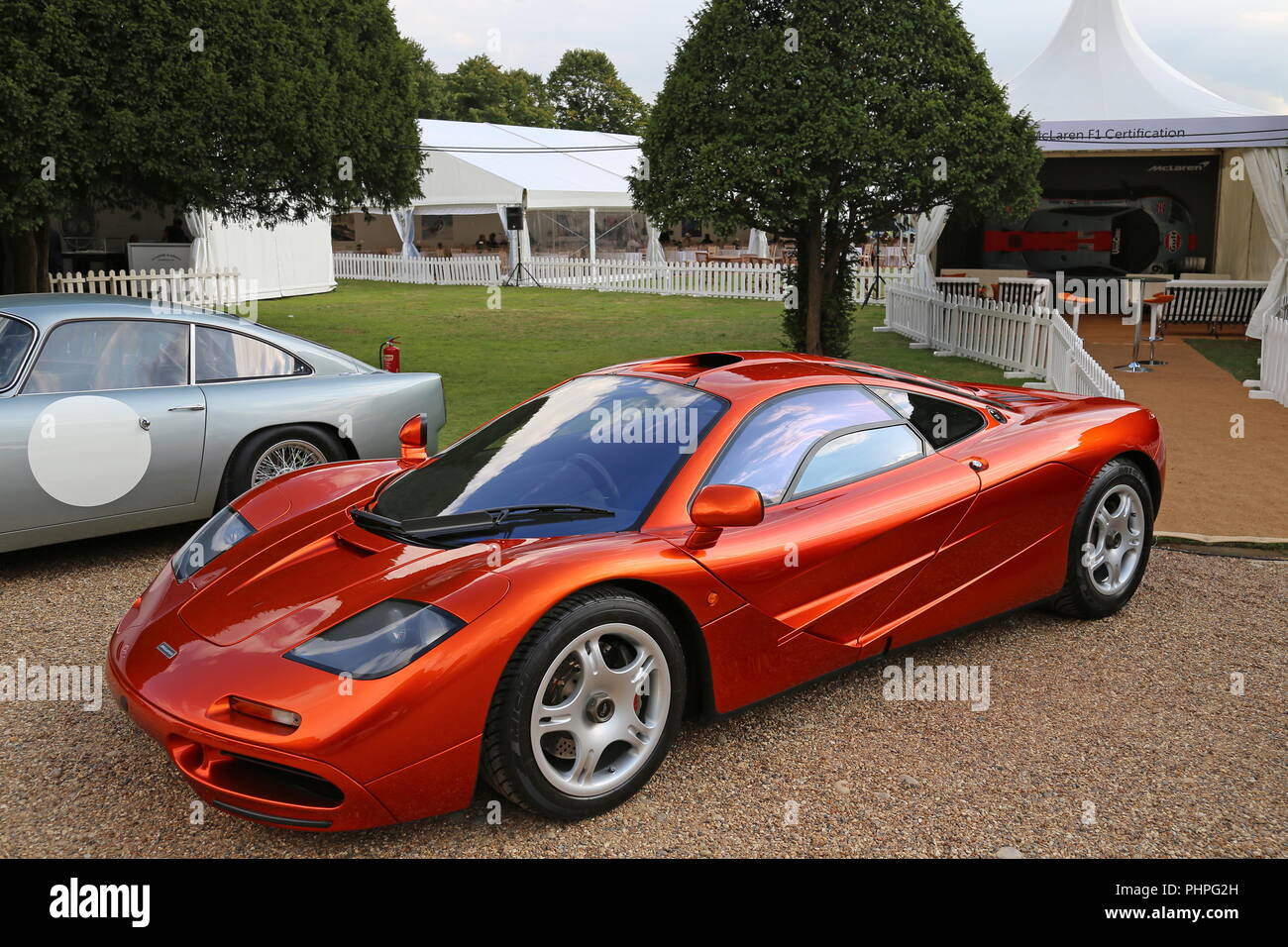 La McLaren F1, Concours di eleganza 2018 (Anteprima giorno), 31 agosto 2018. Il Palazzo di Hampton Court, Londra, Regno Unito, Europa Foto Stock