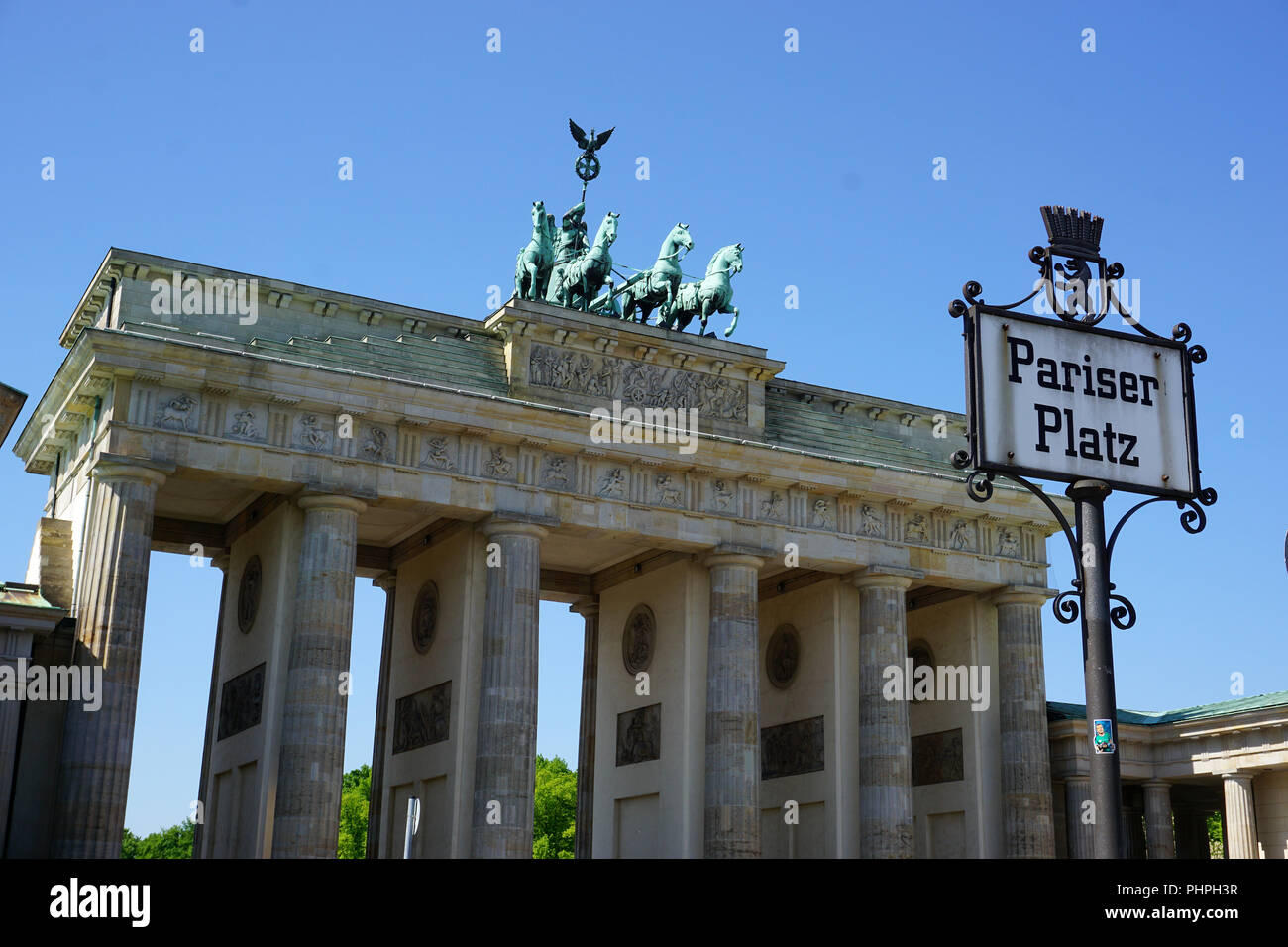 Berlino; Germania; Brandenburger Tor Foto Stock