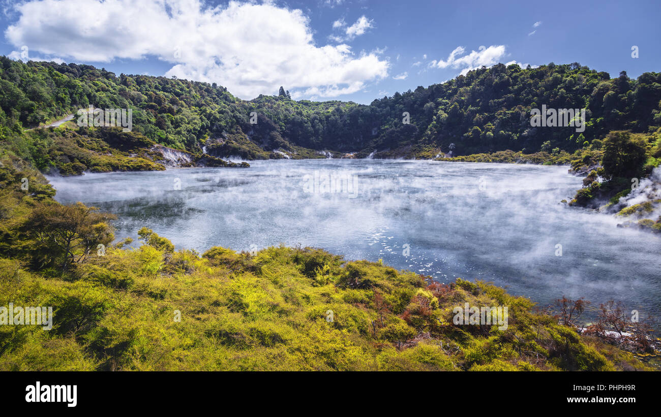 Lago vulcanico a waimangu Foto Stock