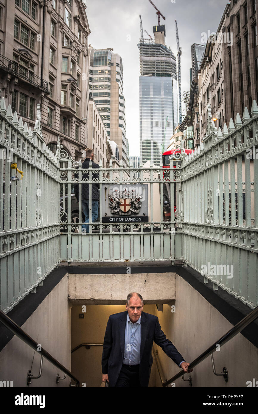 City of London servizi igienici pubblici su Eastcheap, London, Regno Unito Foto Stock