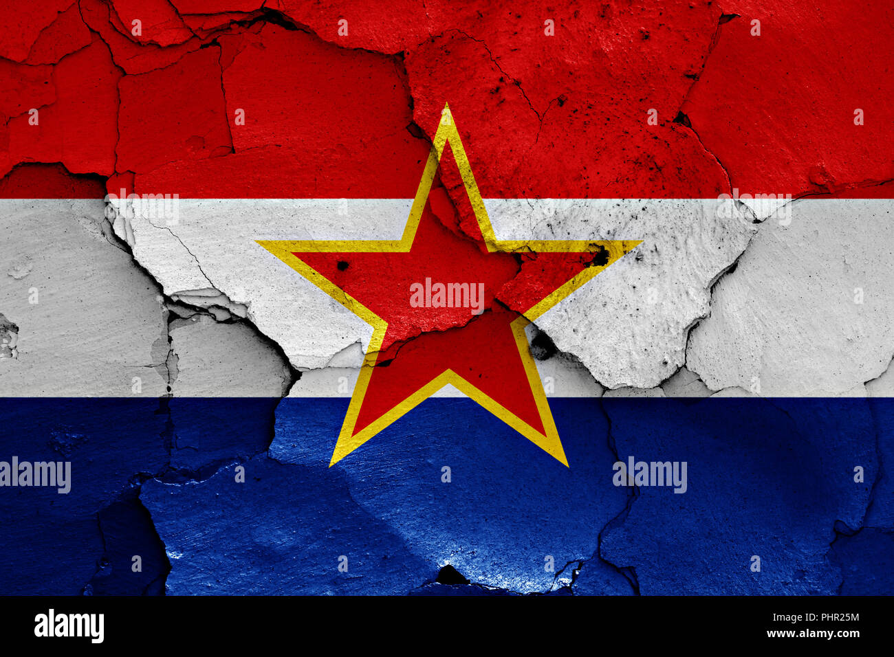 Bandiera della Repubblica socialista di Croazia Foto Stock