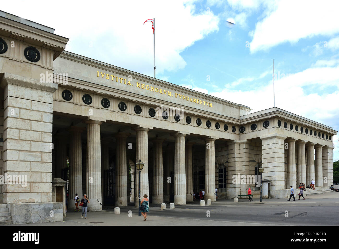 Cancello principale di Hofburg am Heldenplatz di Vienna - Austria. Foto Stock