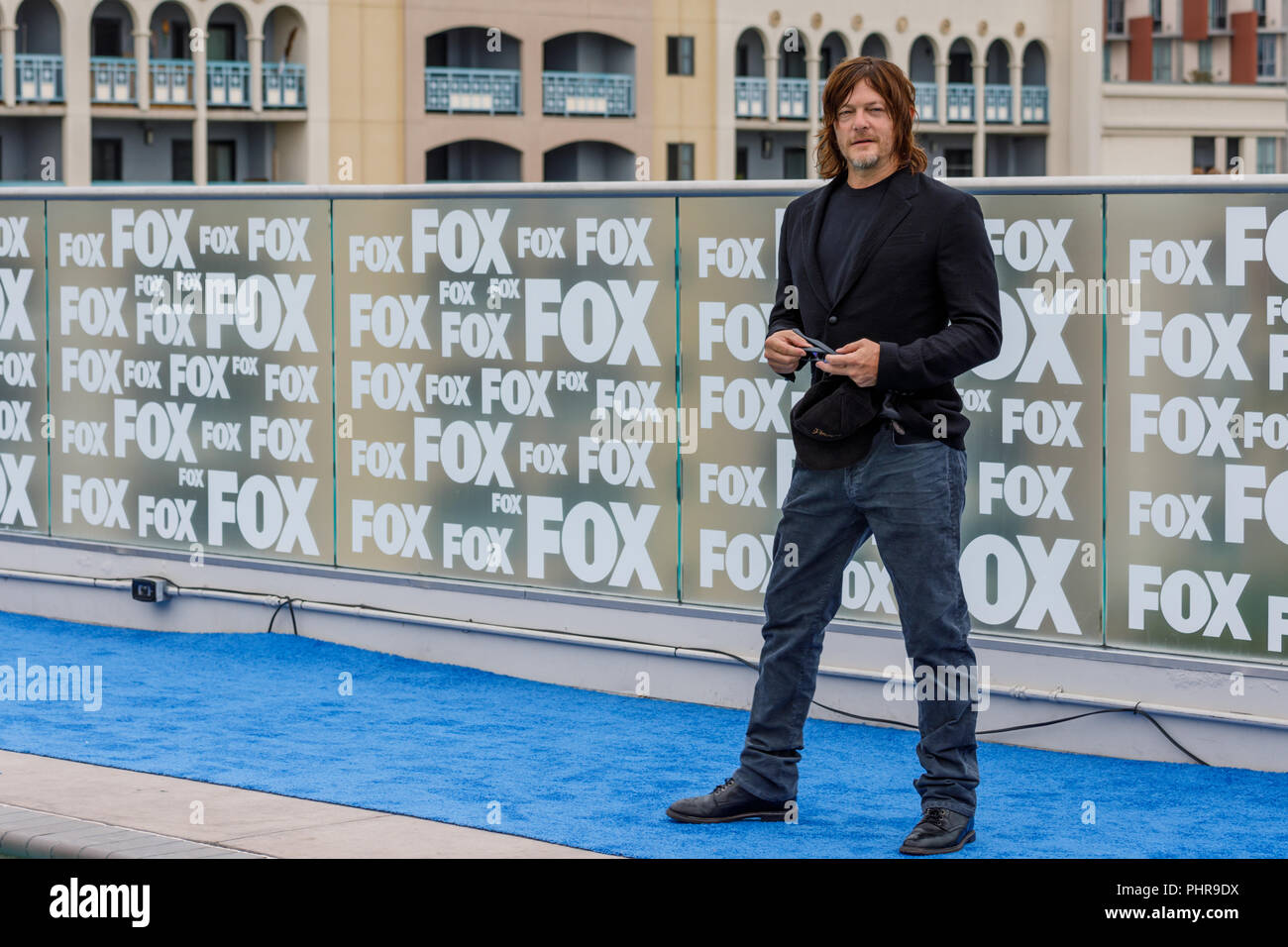 Norman Reedus alla conferenza stampa per il Walking Dead a San Diego Comic Con 2018 Foto Stock