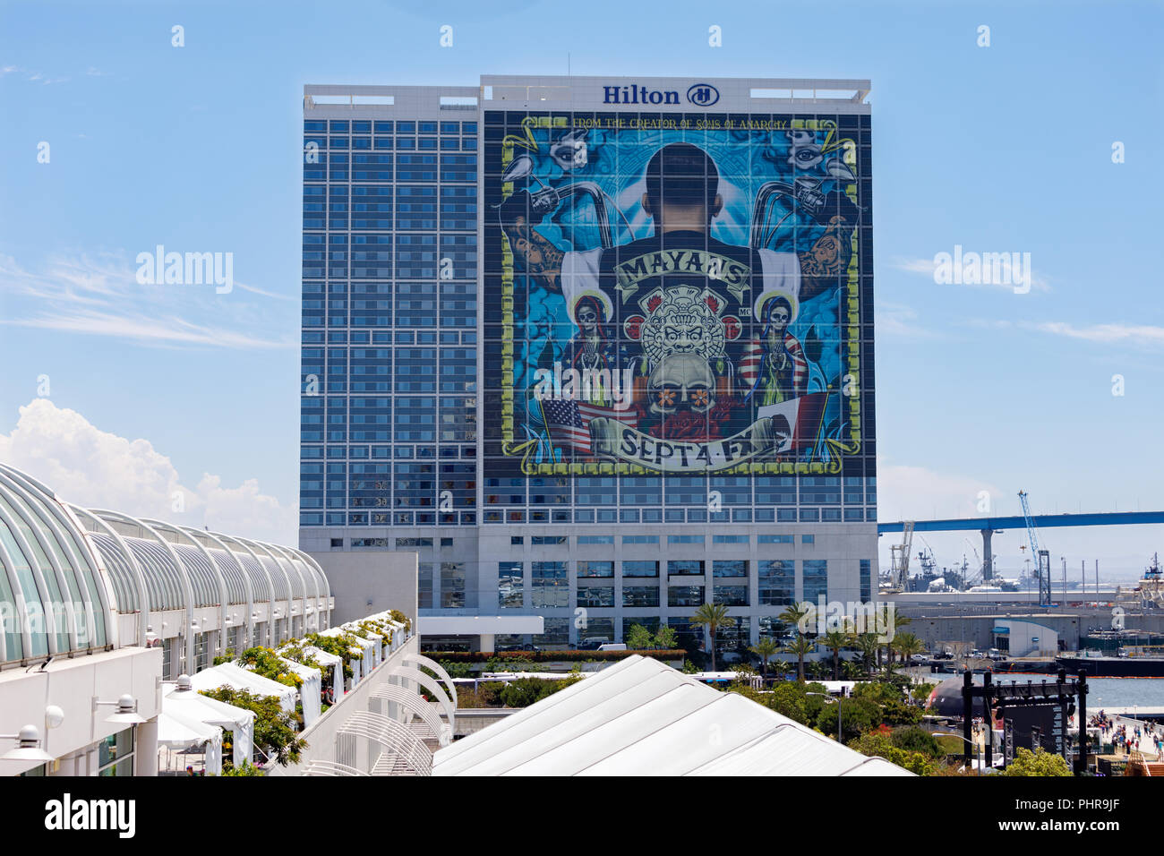 Vista la Maya pubblicità presso il Centro Congressi durante il San Diego Comic Con 2018 Foto Stock