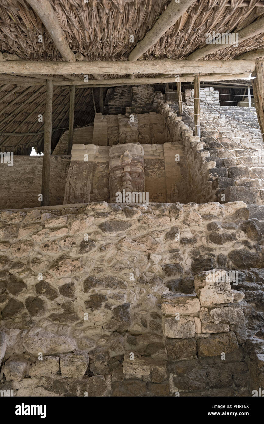 Le rovine della città maya di Kohunlich, Quintana Roo, Messico. Foto Stock