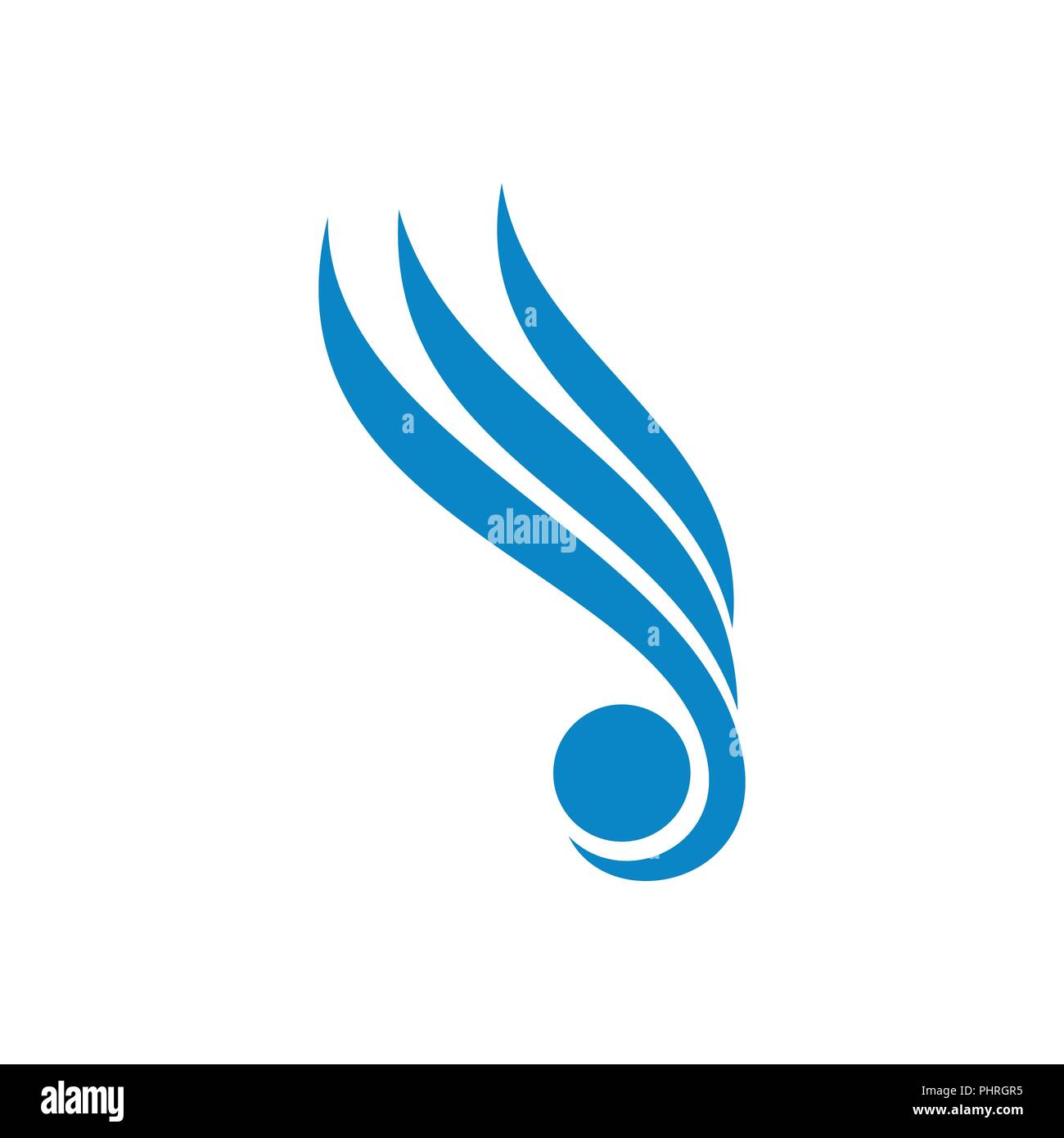 Ala celeste simbolo vettore Logo grafico del modello di progettazione Illustrazione Vettoriale