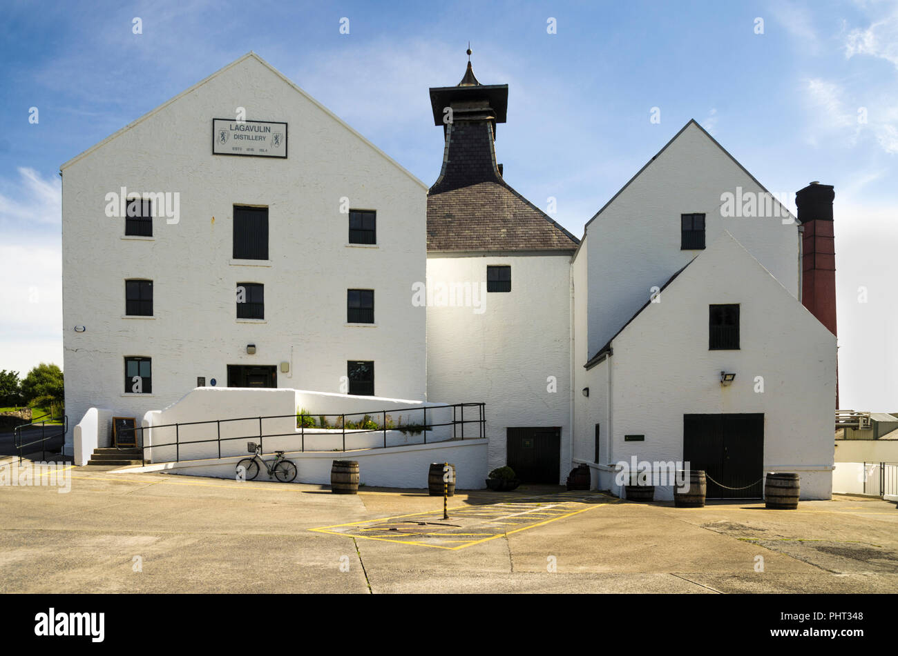 Lagavulin distillerie di Whisky su Islay, Scozia Foto Stock