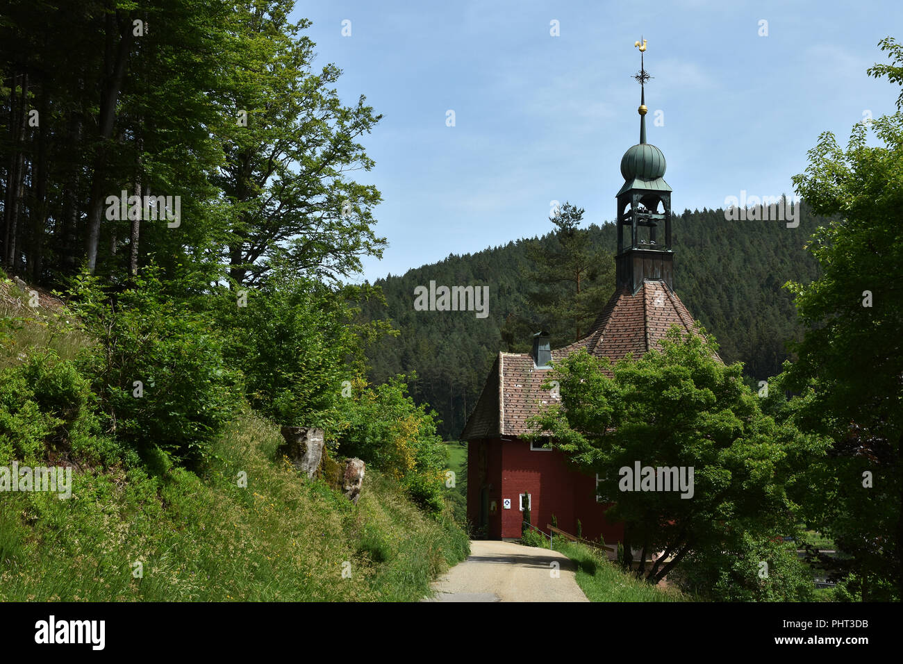 Foresta nera Parco nazionale di Germania; la chiesa a Baiersbronn-Friedrichstal Foto Stock