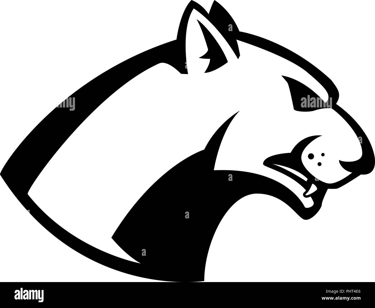 Puma segno di testa. Elemento di design per lo sport team logo, emblema,  badge, mascotte. Illustrazione Vettoriale Immagine e Vettoriale - Alamy