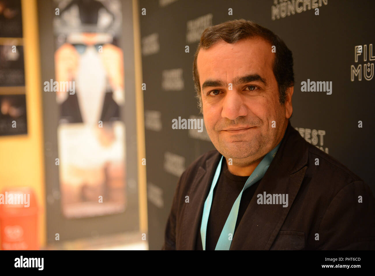 Direttore Emîn Şewket Kurkî visto al Filmfest München 2015 prima che lo screening del suo film "emories di pietra" Foto Stock