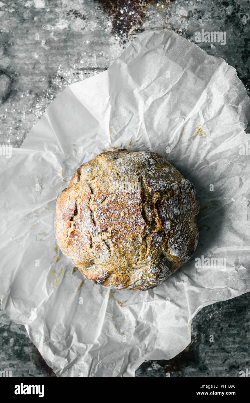 Il Farro della Segala croccante pane per tutta la notte Foto Stock