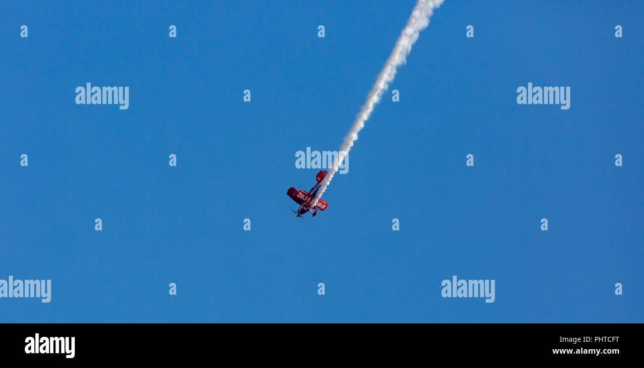 Regno Unito Bournemouth Air Festival è nei suoi 0 anni le folle che accorrono per vedere l'incredibile display di volo. Tutti e quattro i giorni sono stati al sole con cancellazioni n. Foto Stock