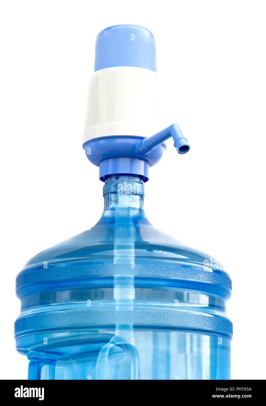 Bottiglia grande di acqua isolate su un backgroun bianco Foto Stock