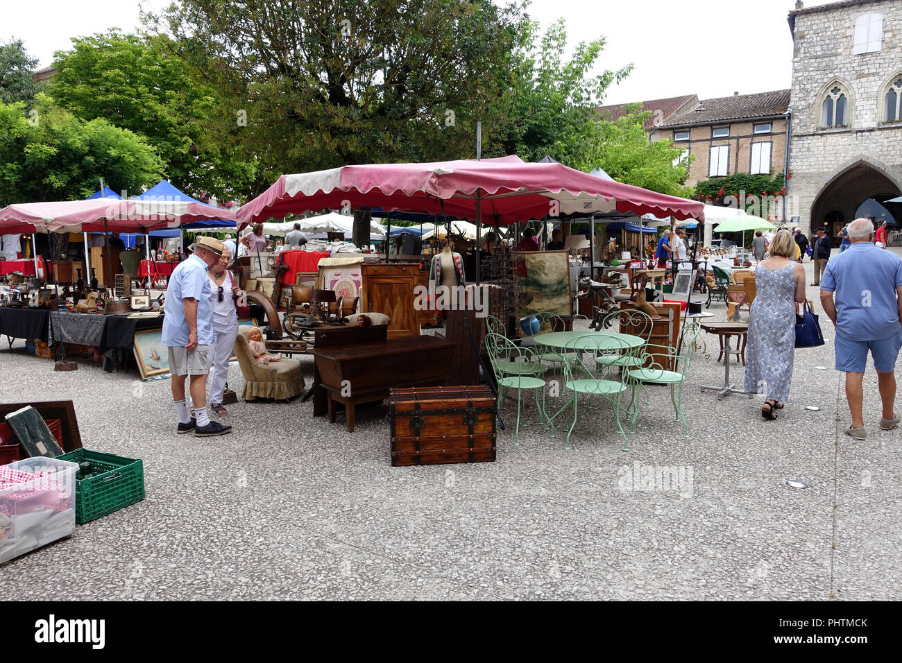 Il francese fiera antiquaria o brocante Foto Stock