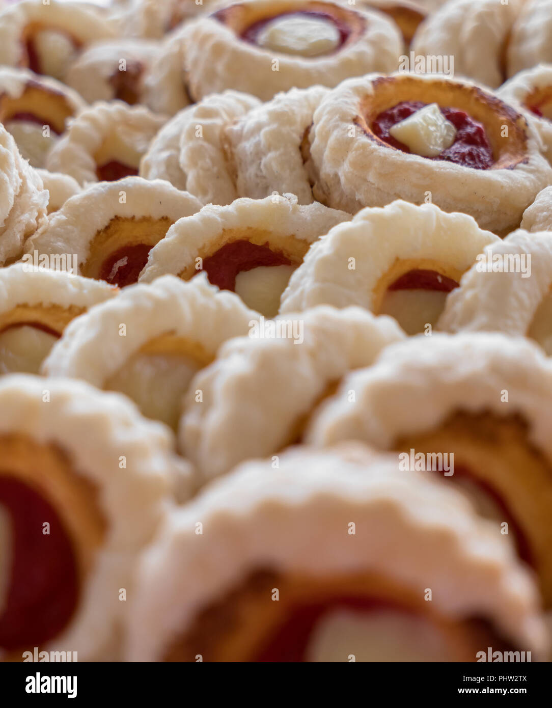 Mini pizze Foto Stock