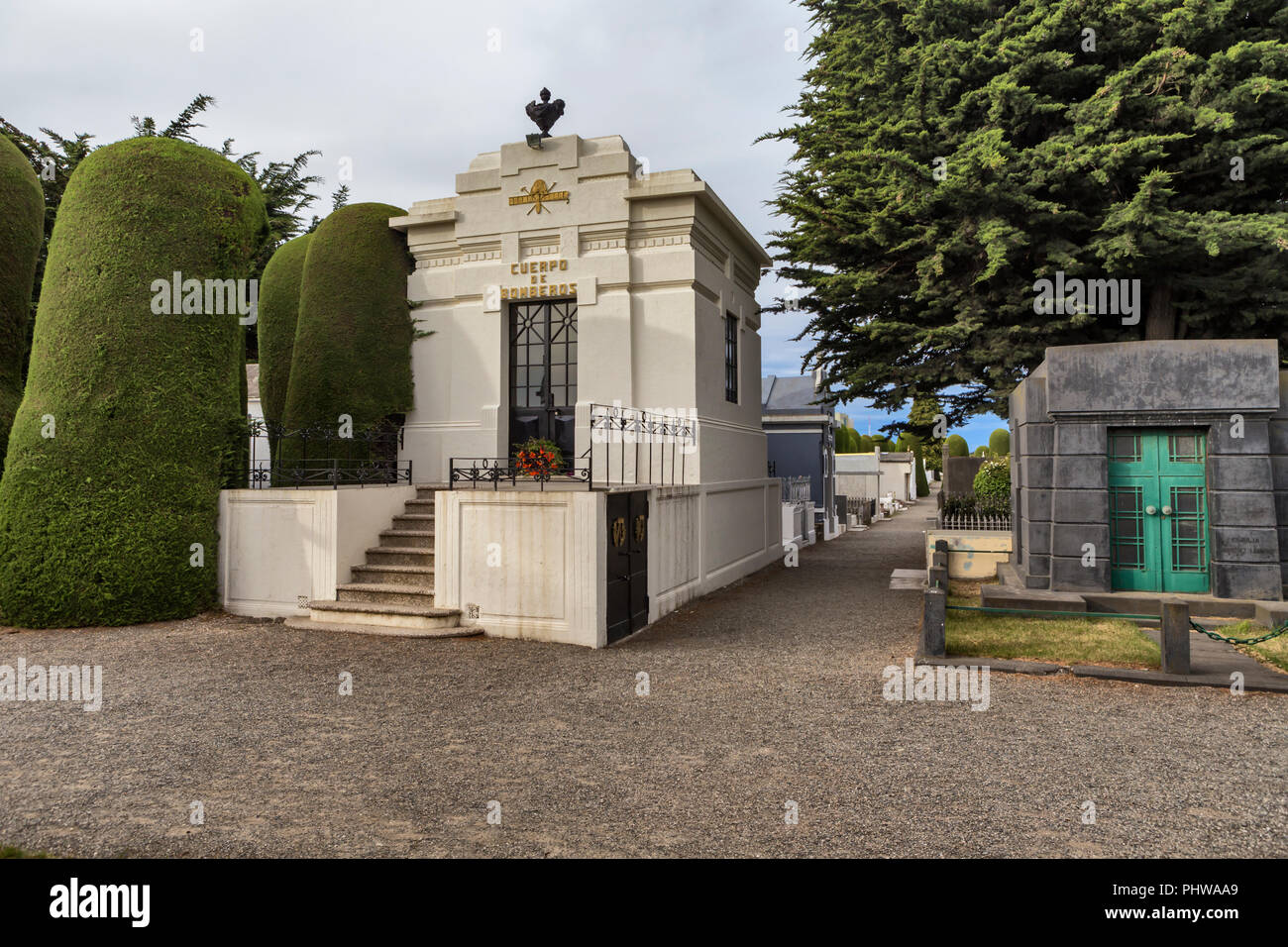 Vecchio Cimitero, Punta Arenas, regione di Magallanes, Patagonia, Cile Foto Stock