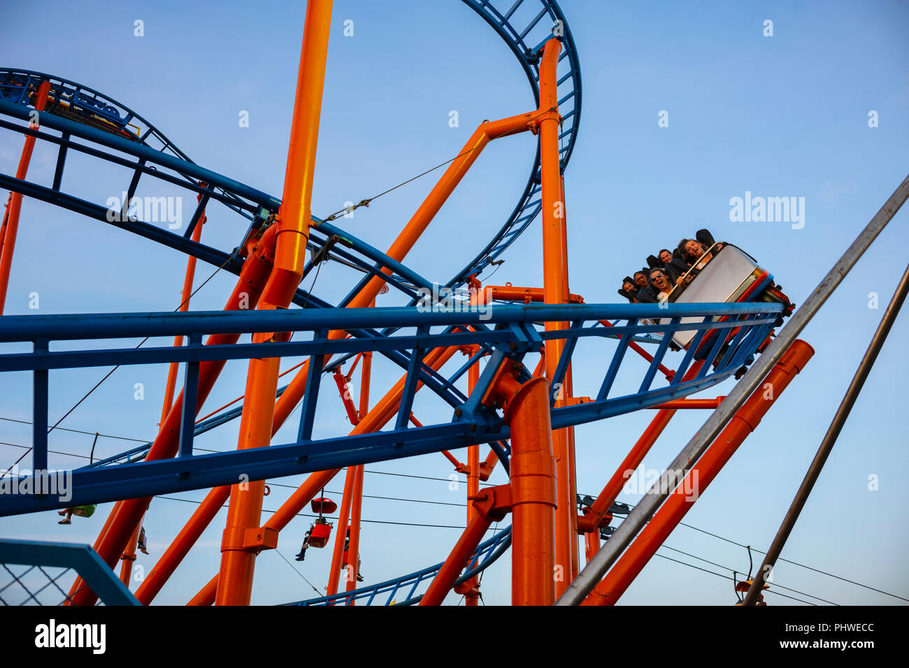 Midway al grande New York State Fair, 1 settembre 2018. Foto Stock