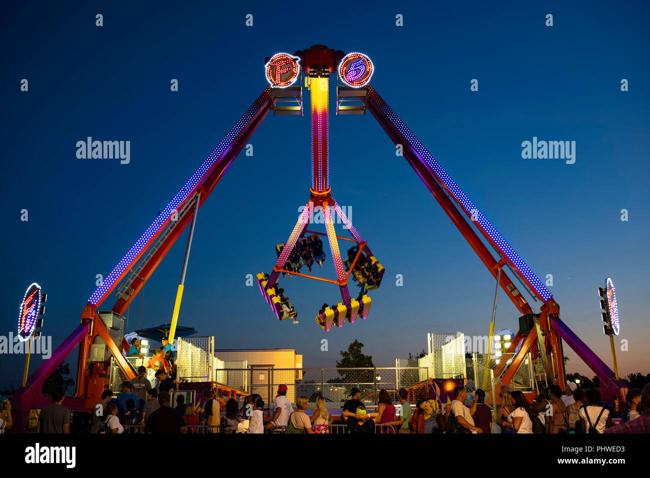 Midway al grande New York State Fair, 1 settembre 2018. Foto Stock