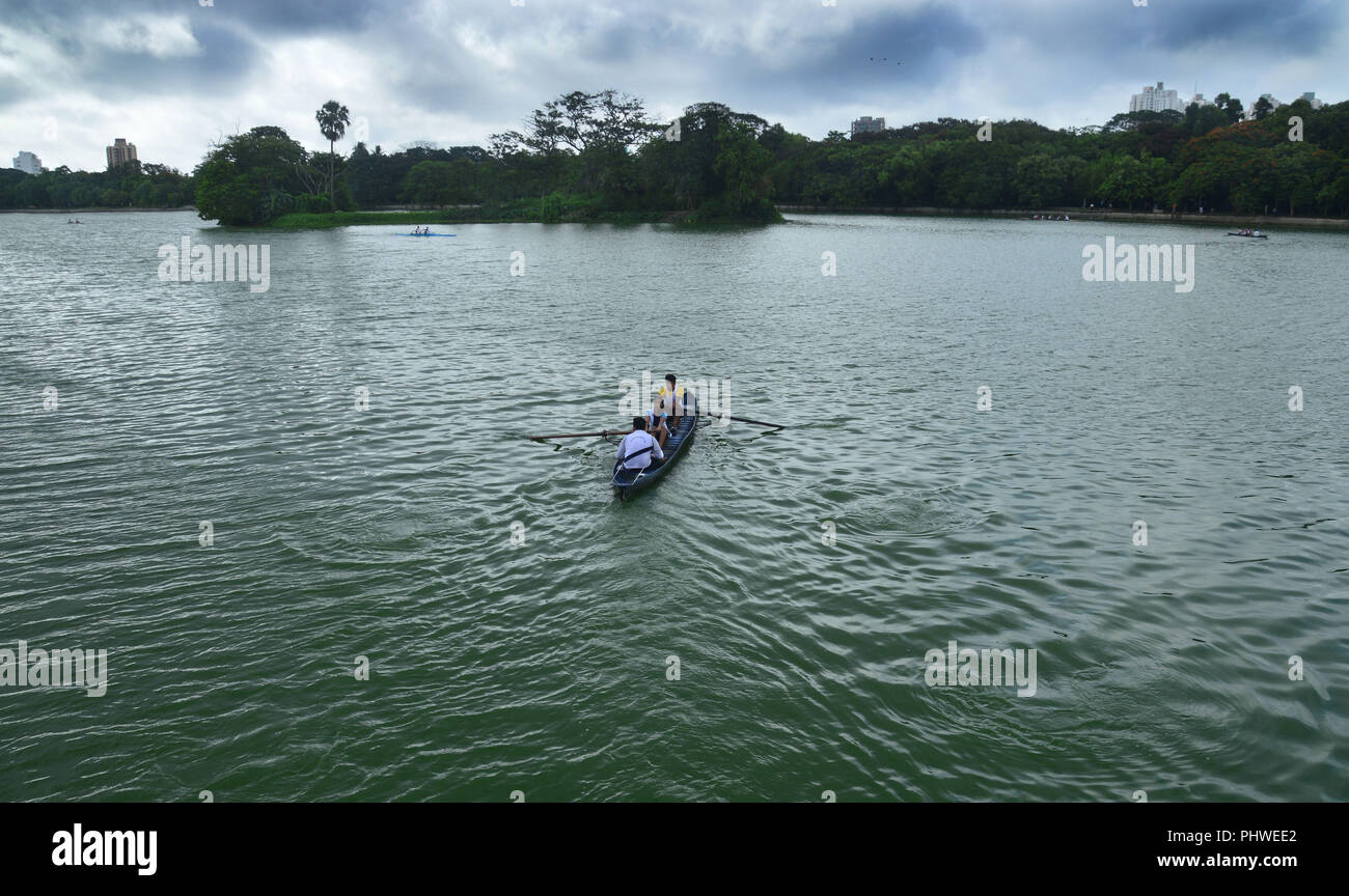 Rabindra Sarobar Lago , Kolkata , India Foto Stock